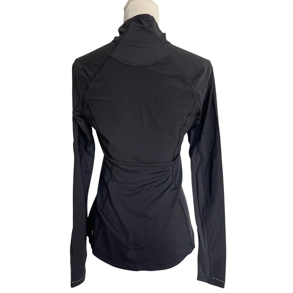 Lululemon‎ Black Half Zip Activewear Pullover Top Stretchy Running Performance